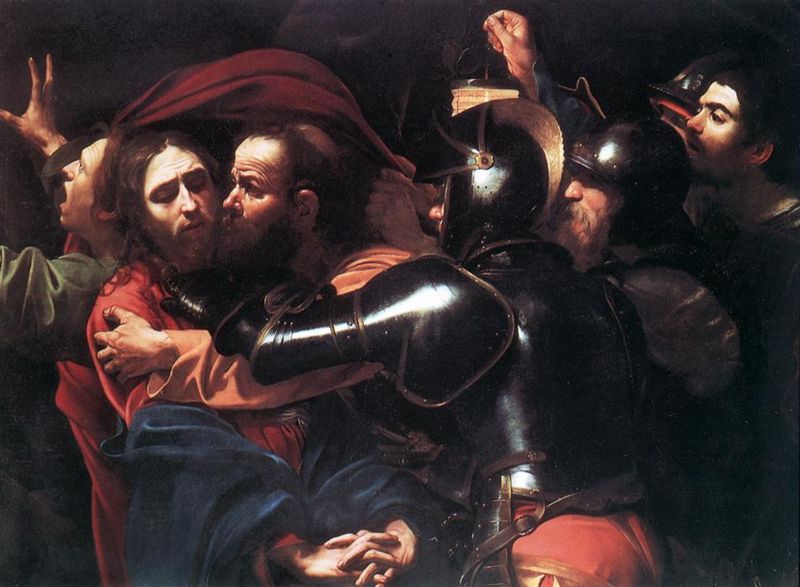 Michelangelo Da Caravaggio - Bacio di Giuda, 1602